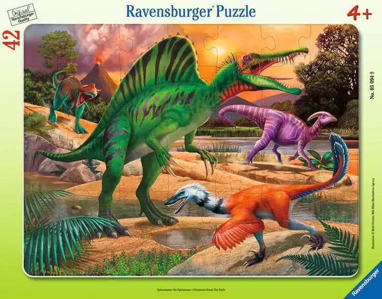Puzzle | Dinosaurs Roam The Earth | 42 Pc Frame - 1