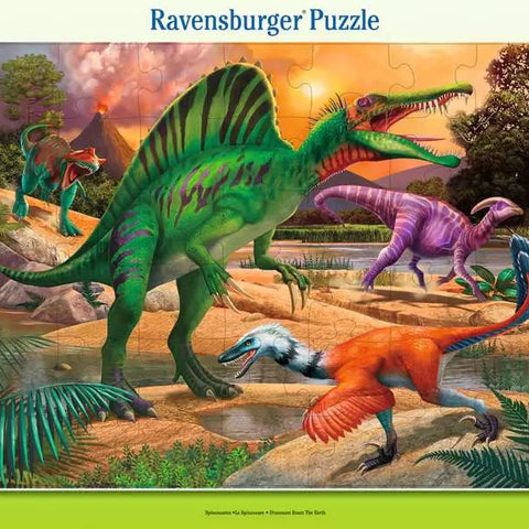Puzzle | Dinosaurs Roam The Earth | 42 Pc Frame - 1