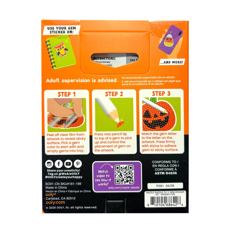Mini Razzle Dazzle | Spooky Gem Sticker Kit 6+ - 6