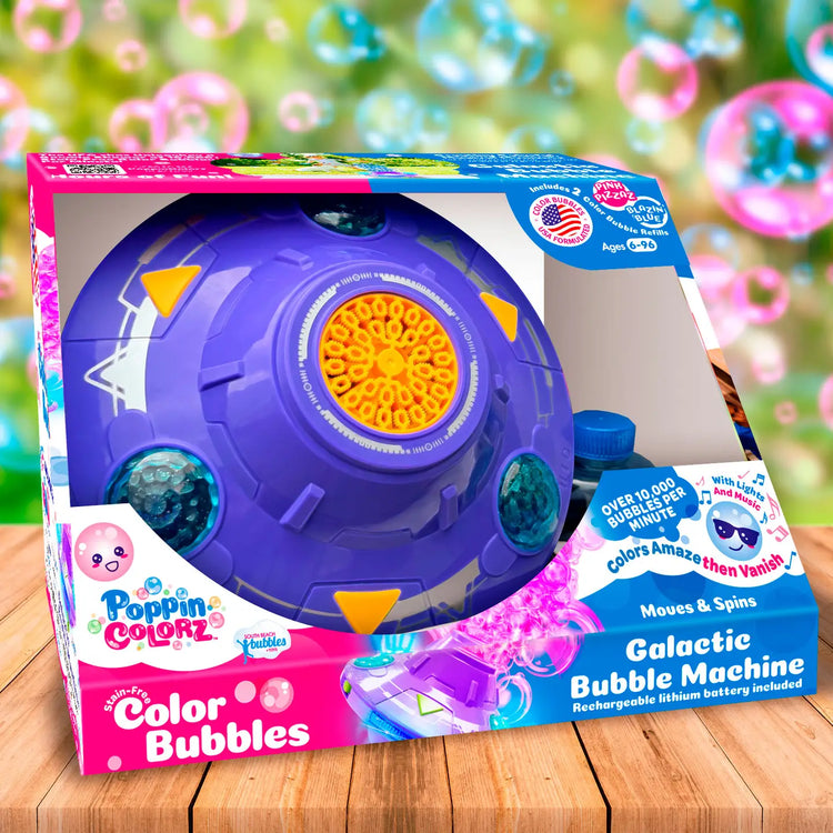 PoppinColorz UFO Bubble Machine 3+ - 3