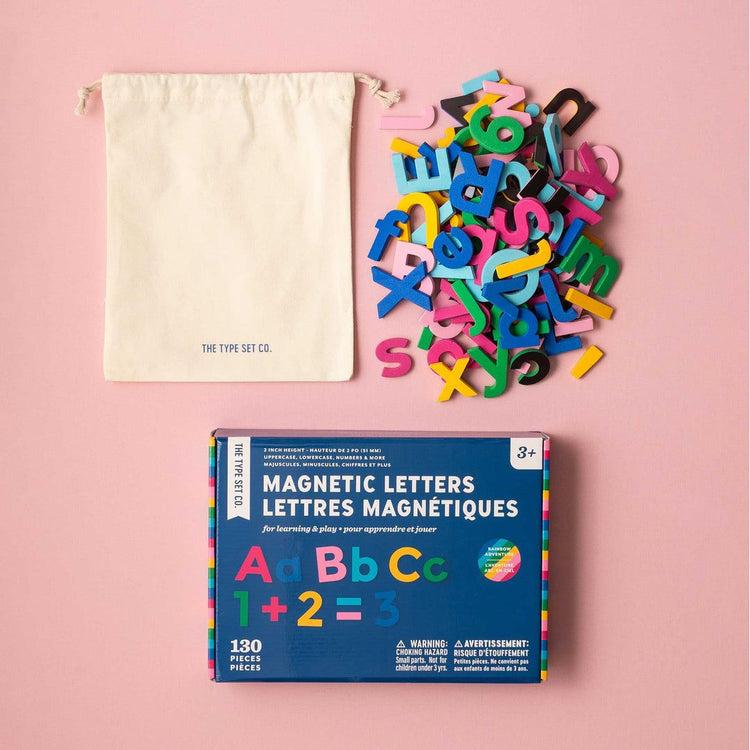 Magnetic Letters | Rainbow Adventure 130PC | 2" Letters | 3+ - 3