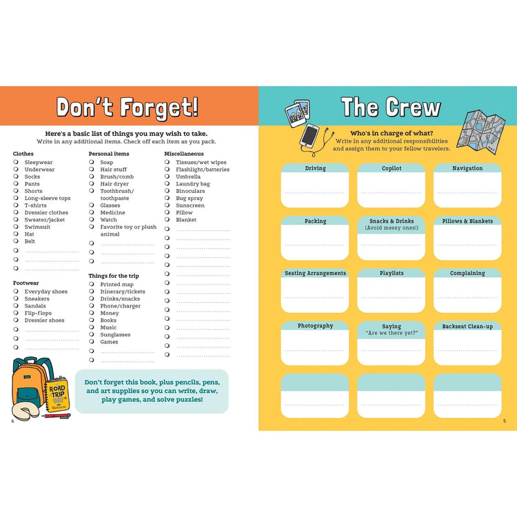 Road Trip Activity Quest Book