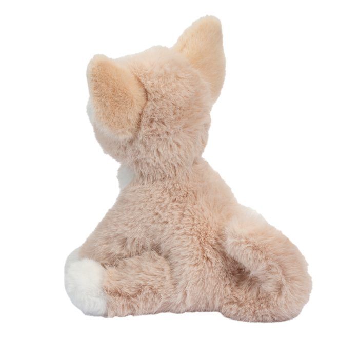 Pookie Pomsky Mini Soft plush toy rear view showing fluffy beige fur and white paws