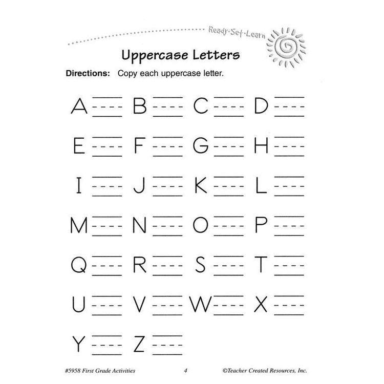 Teacher Created Resources: 1St Grade First Grade Activities Soft Cover Activity Book