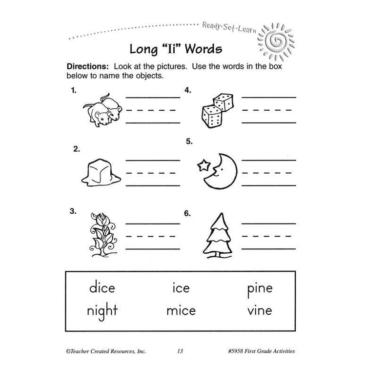 Teacher Created Resources: 1St Grade First Grade Activities Soft Cover Activity Book