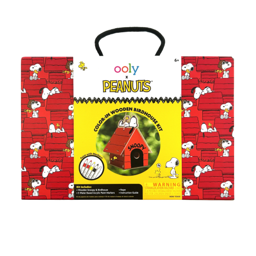 PEANUTS: Color-In' Wooden Bird House Kit 6+
