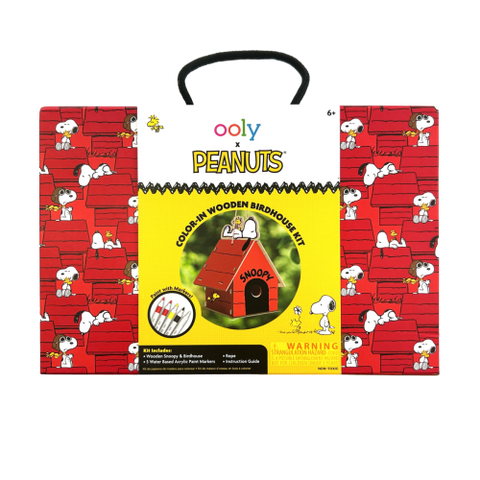 PEANUTS: Color-In' Wooden Bird House Kit 6+