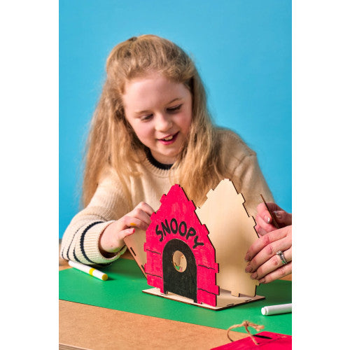 PEANUTS: Color-In' Wooden Bird House Kit 6+