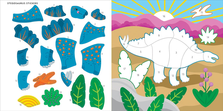 My First Color By Sticker Book | Dinosaurs - 3