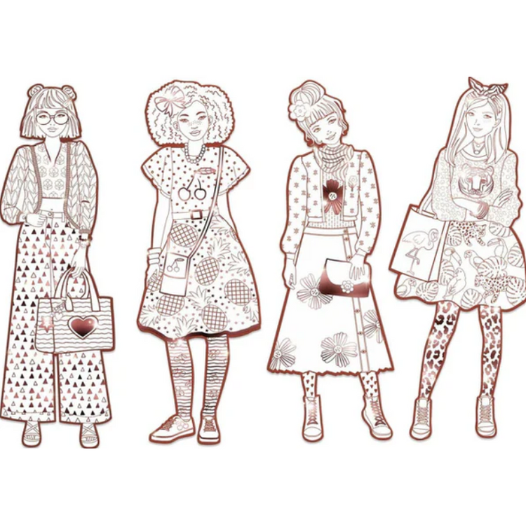 Demoiselle Nina & Friends Coloring Paper Dolls Dj09548