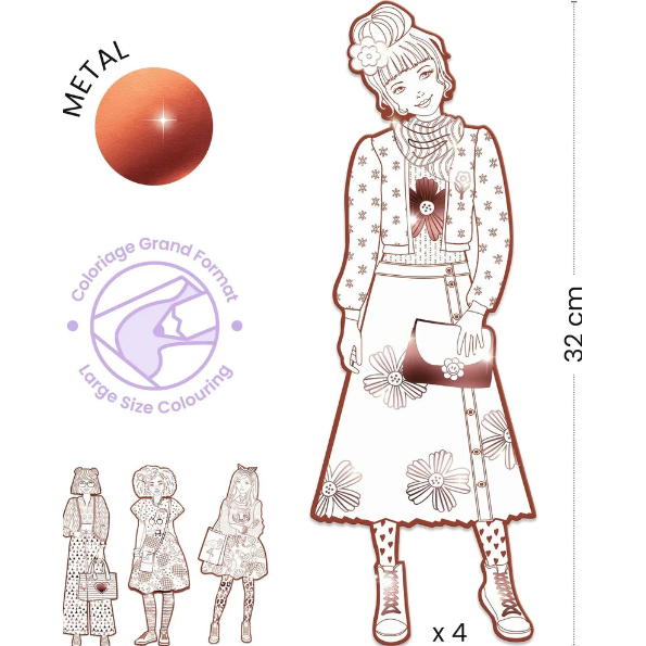 Demoiselle Nina & Friends Coloring Paper Dolls Dj09548