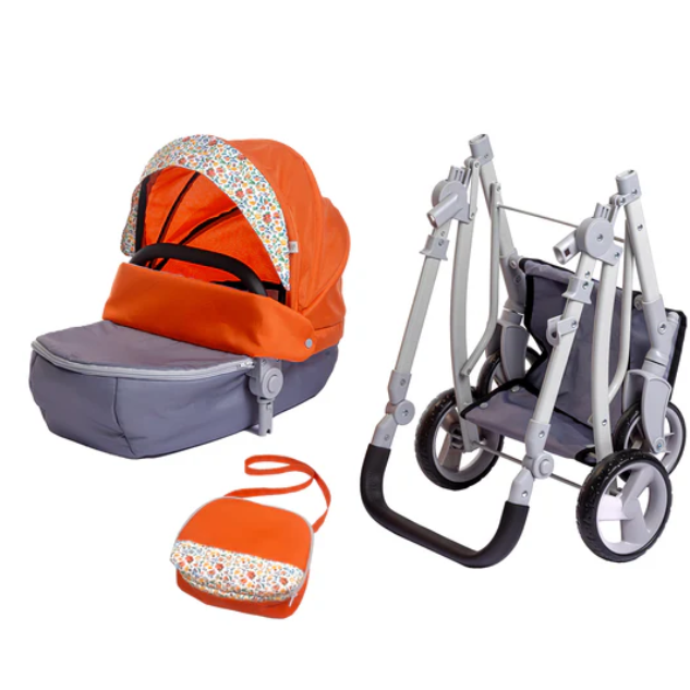 Berenguer Boutique | Playtime | Deluxe Folding Sports Pram Stroller 81489Nature