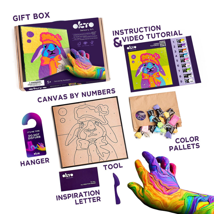 OKTO Sensory Art | Coloring With Clay By Numbers 5+