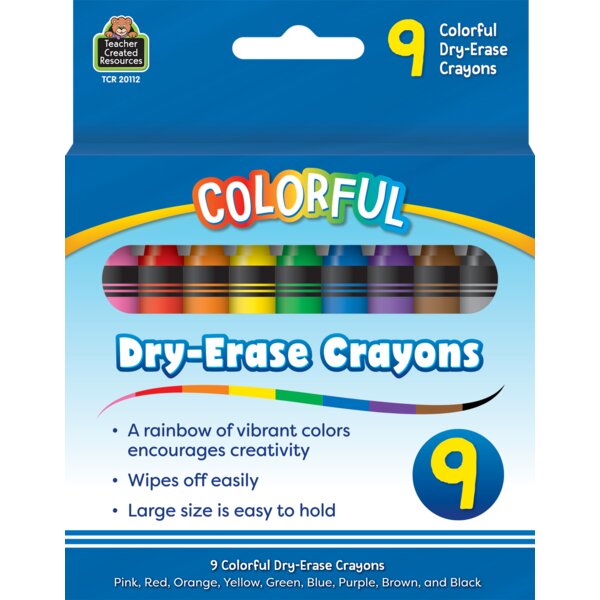 Dry-Erase Crayons | Colorful 3+