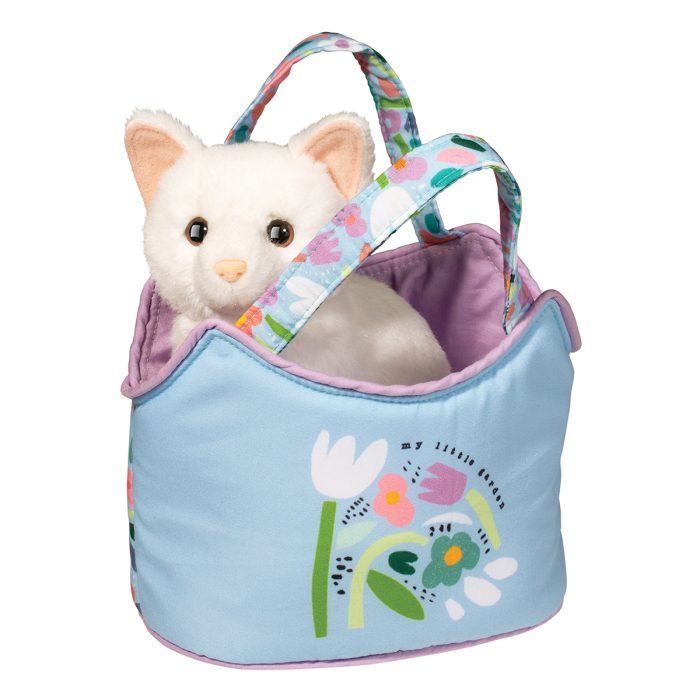 Sassy Sak | My Little Garden White Cat Plush 2+ - 2