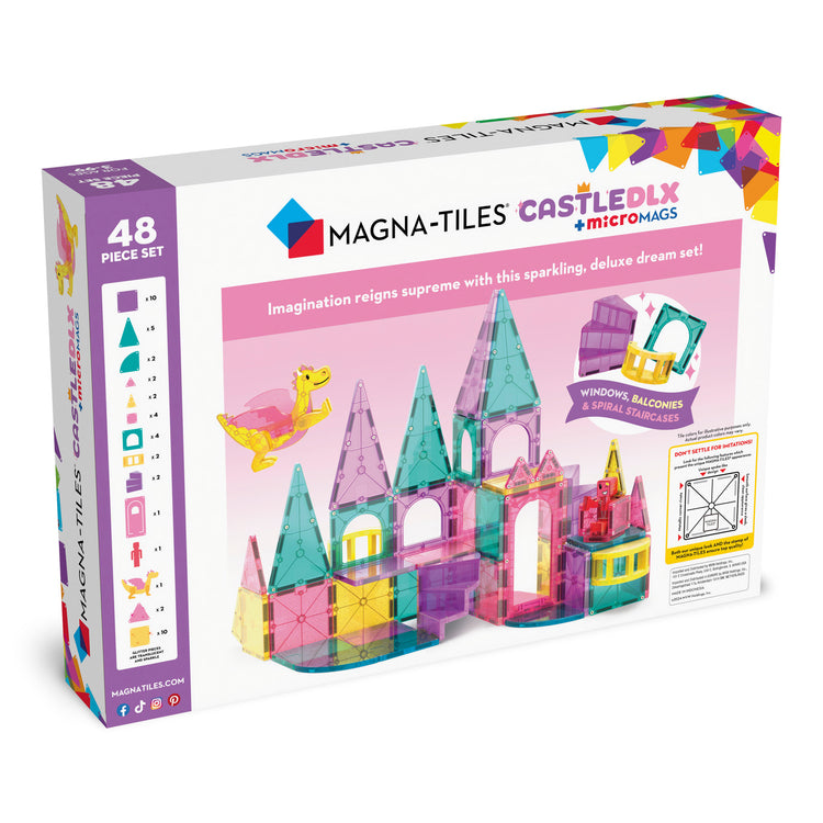 Magna-Tiles | Castle Dlx Plus Micromags 48 Pcs