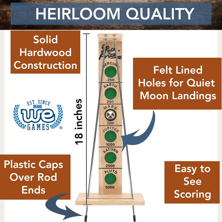 Shoot The Moon Game | Solid Natural Wood | 17.5 Inches - 4