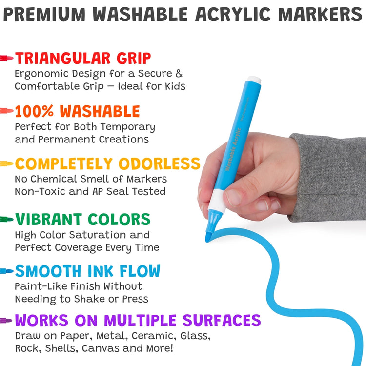 Magic Stix Washable Acrylic Markers 24 pk