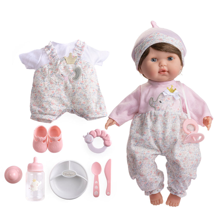 Berenguer Boutique | 15" Realistic Soft Body Baby Doll Brown Hair 2+ - CR Toys