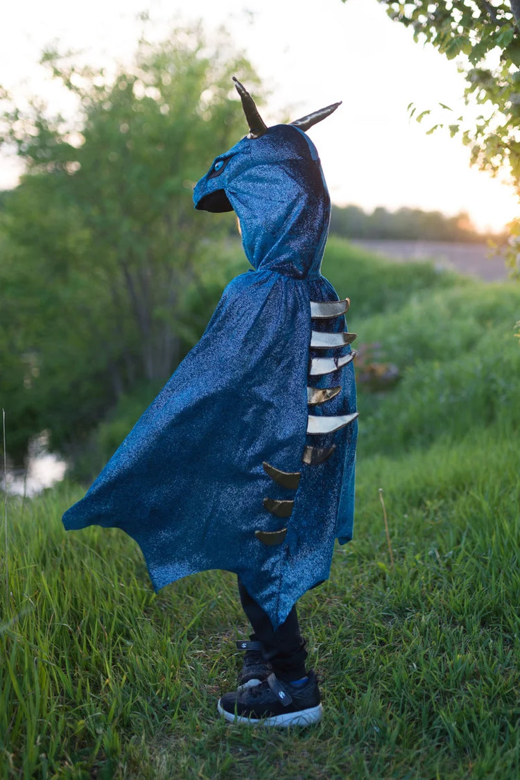 Cloak | Starry Night Dragon | Teal/Gold | Size 5-6 - 5