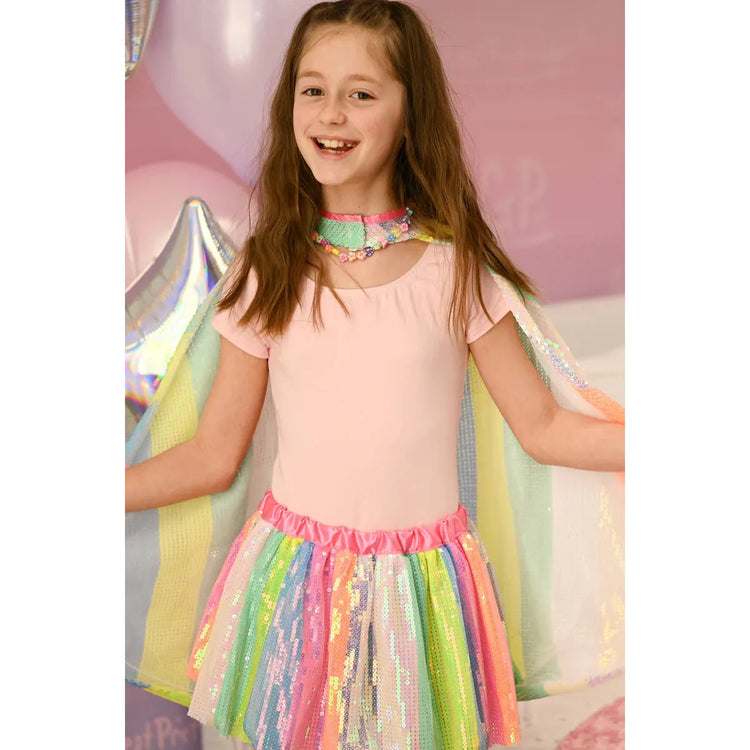 Stripy Sequins Skirt, Size 4-6 40805