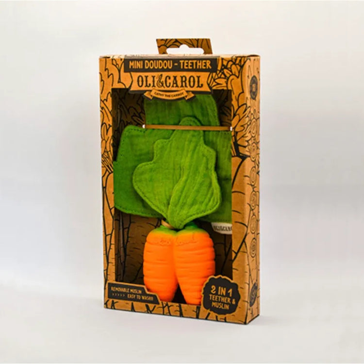Cathy The Carrot Mini Doudou Teether |
