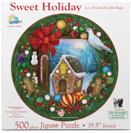 Sweet Holiday 500pc Round Puzzle
