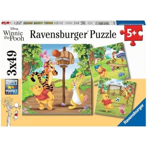 Puzzle | Pooh Sports Day | 3 x 49 pc - CR Toys