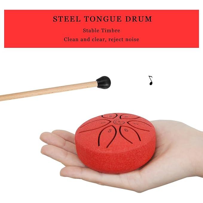 Steel Tongue Drum Red 3"