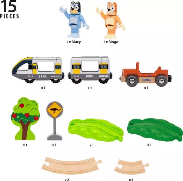 BRIO Bluey Train Set 15pc 3+ - 8