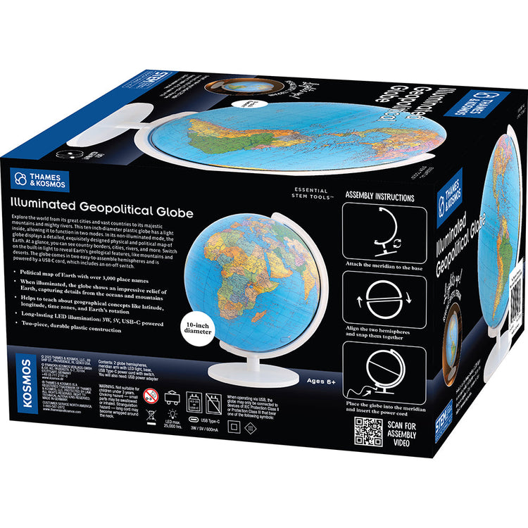 Globe | Illuminated Geopolitical 6+ - CR Toys