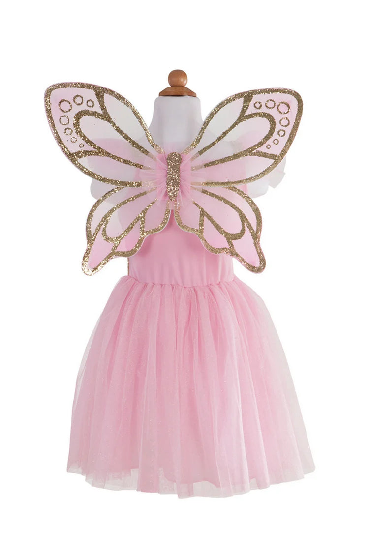 Gown | Gold Butterfly Dress & Wings | Size 5-7 - 2