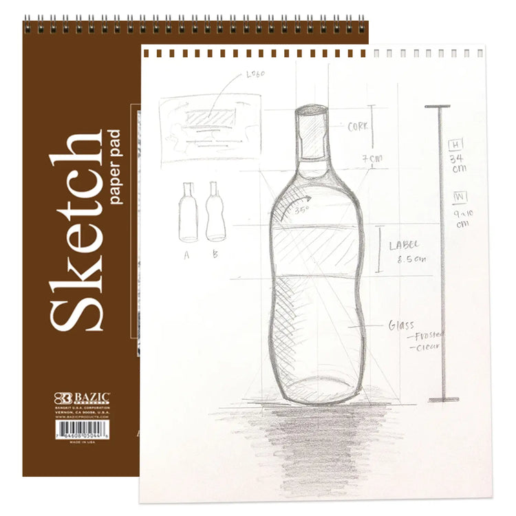 Sketch Pad | Top Bound Spiral | 9"X 12" | 30 Sheets