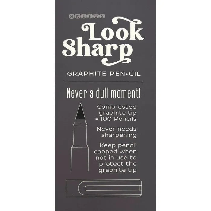 Look Sharp Pencil & Eraser Set Gray Spm003