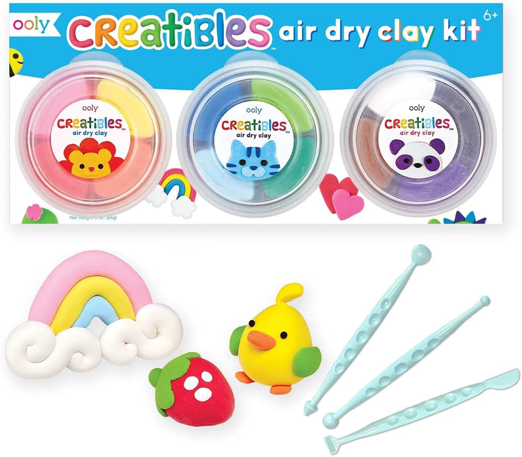 Creatibles D.I.Y. Air-Dry Clay Kit (Set Of 12 Colors) 6+ - 1