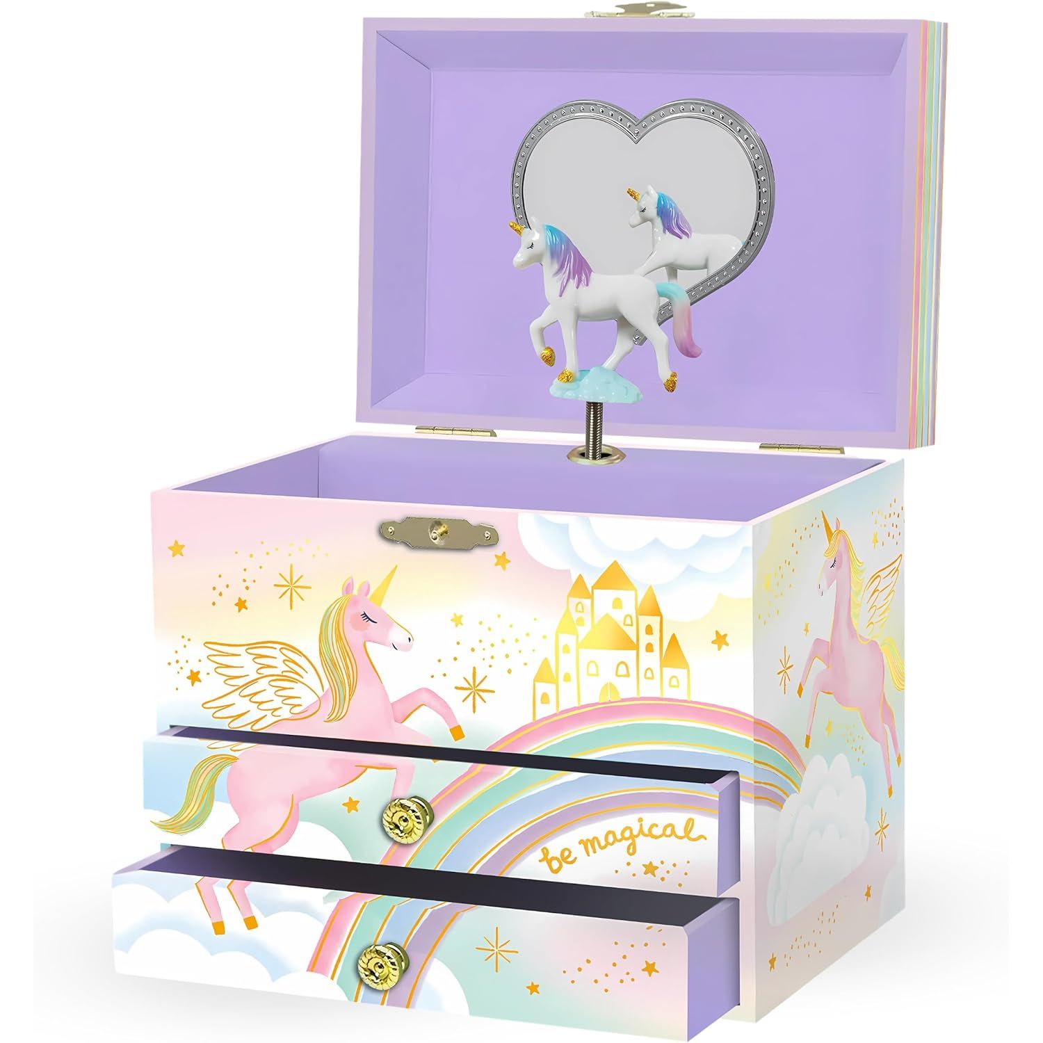 Unicorn Musical Jewelry Box 2-Drawer 3+ | CR Toys
