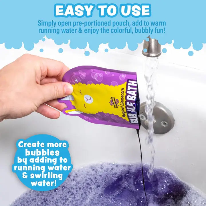 Tub Works | Magical Kids Bubble Bath | Pink, Purple or Teal Bath Colors | Comes in Single Pack - 3