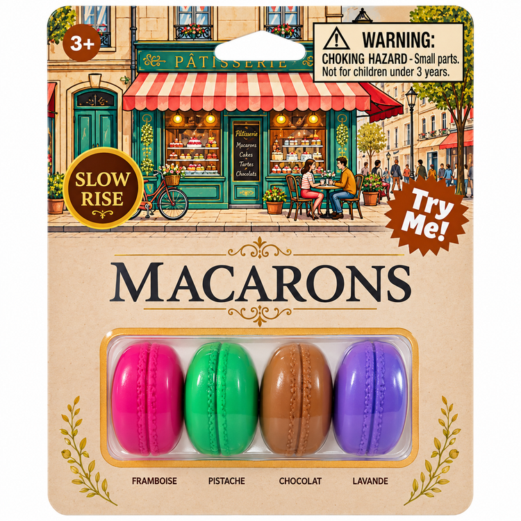 Slow Rise | Macarons 4 Pk Squishy - 1