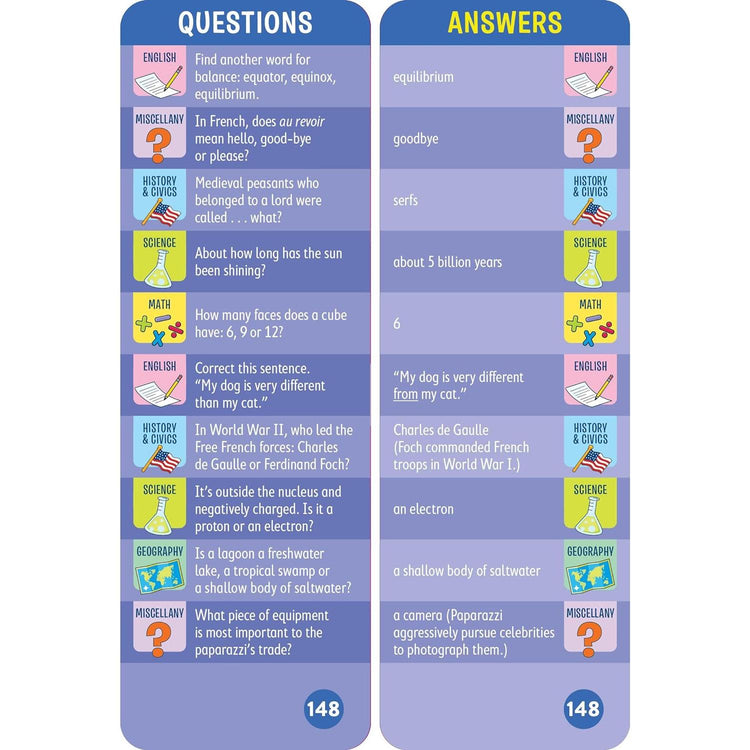 Brain Quest | 7th Grade Smart Cards Revised 4th Edit