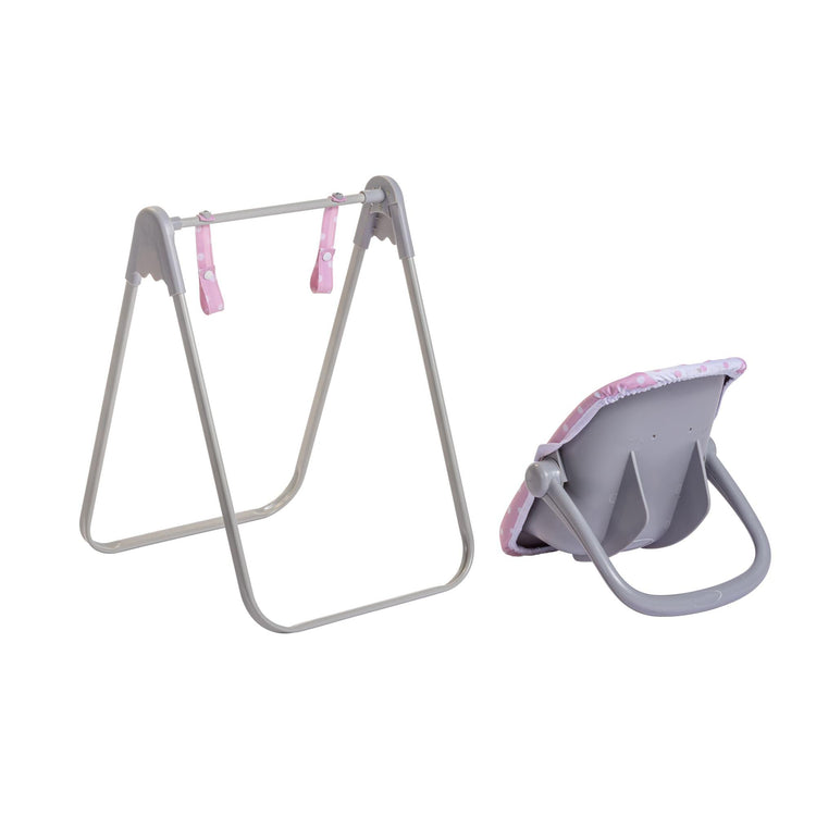 Berenguer Boutique | Playtime | 2 In 1 Baby Doll Swing And Portable Carrier | For Dolls Up To 18" Pink