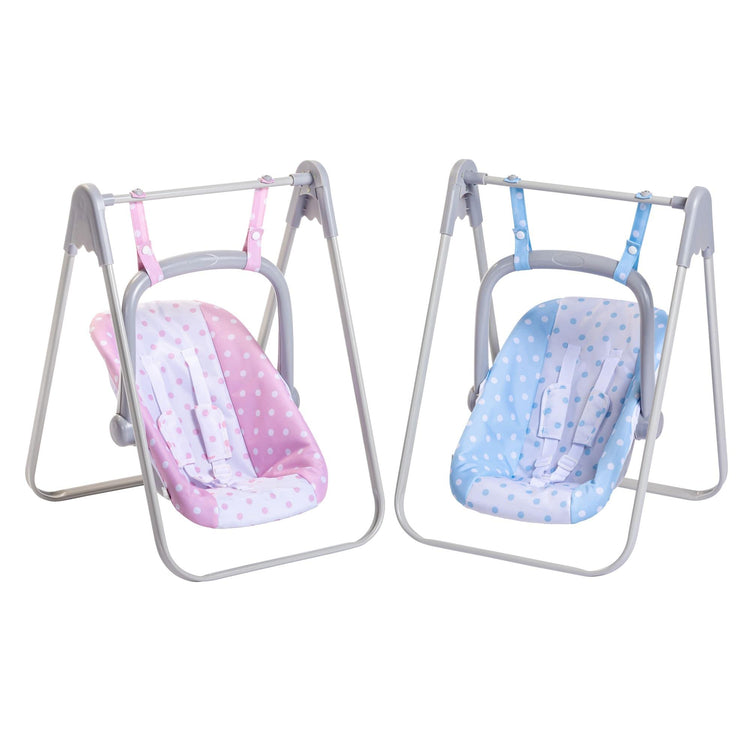 Berenguer Boutique | Playtime | 2 In 1 Baby Doll Swing And Portable Carrier | For Dolls Up To 18" Pink