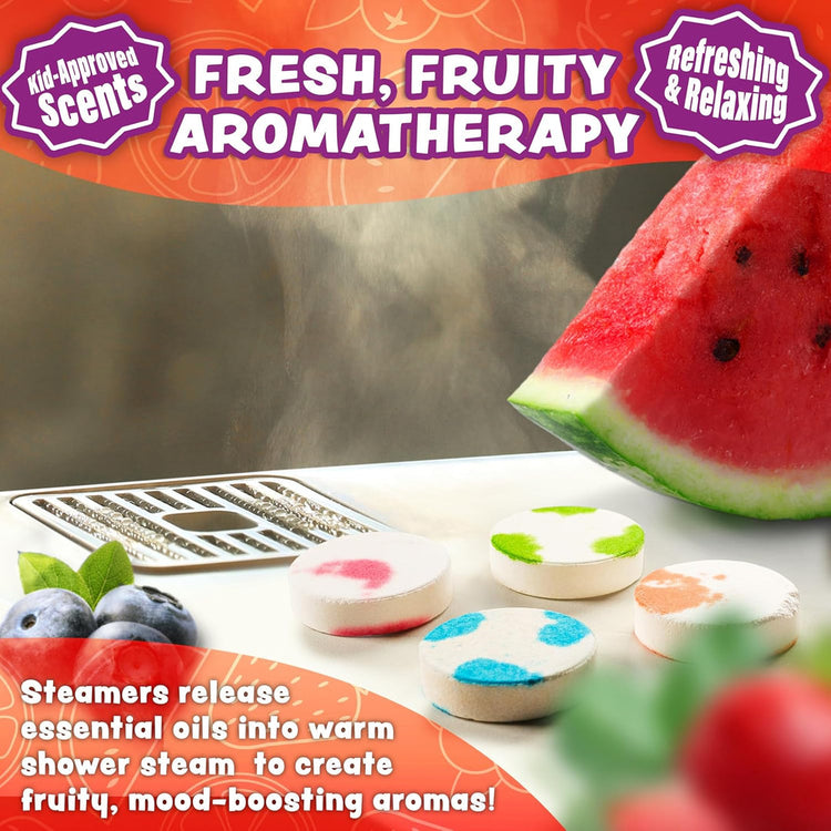 Tub Works | Fruit Fusion| Shower Steamers For Kids | Variety 12 Pack - 5