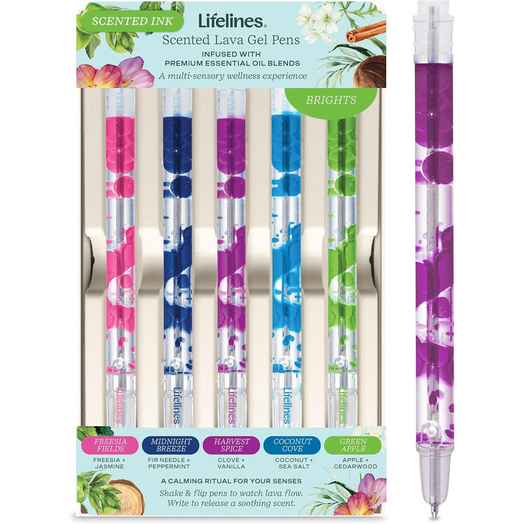 Lifelines | Lava Gel Pens 5pk | Brights - 2