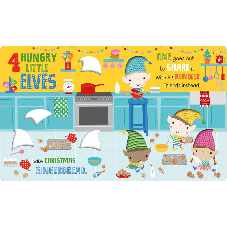 Five Busy Little Elves Board Book