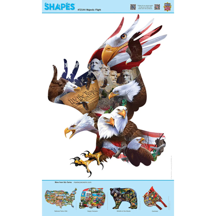 Puzzle | Contours - Majestic Flight | 1000 Piece Shaped - 4