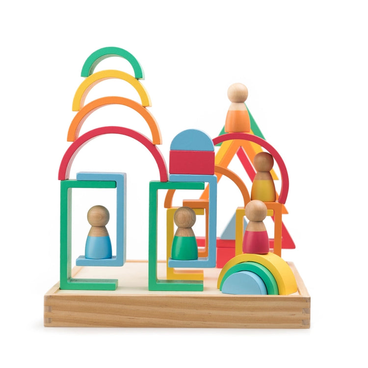 Rainbow Wooden Blocks Kr-105