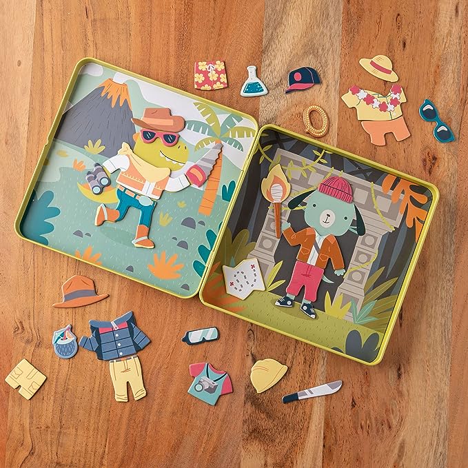 Travel Tin Magnetic Dress-Up | Dino/Dog