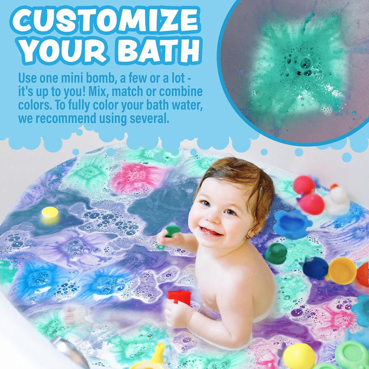 Tub Works | Lil' Bursts | Mini Bath Bombs For Kids | 90 Count | Gumdrop | Ages 3+ - 6