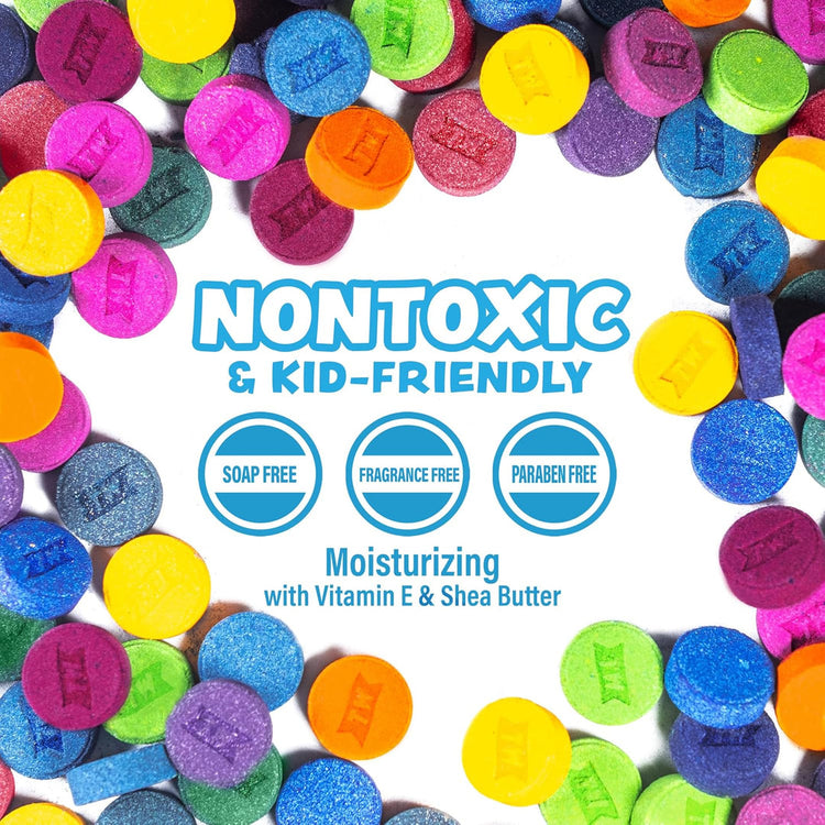 Tub Works | Bath Color Pops | Moisturizing Kids Bath Bombs | 120 Count | Ages 3+ - 10