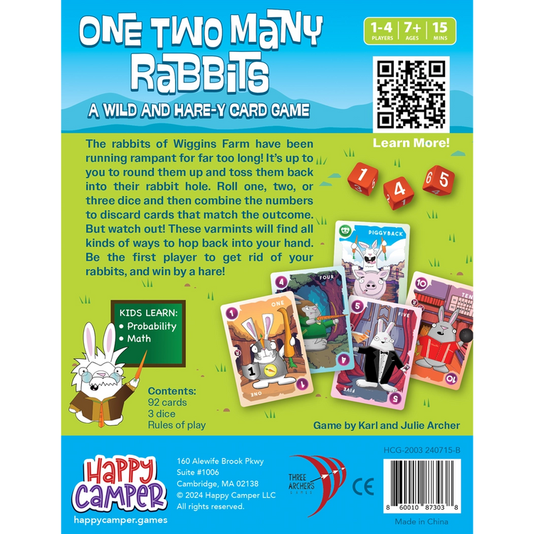 One Two Many Rabbits - A Wild & Harey Card Game | Ages 7+
